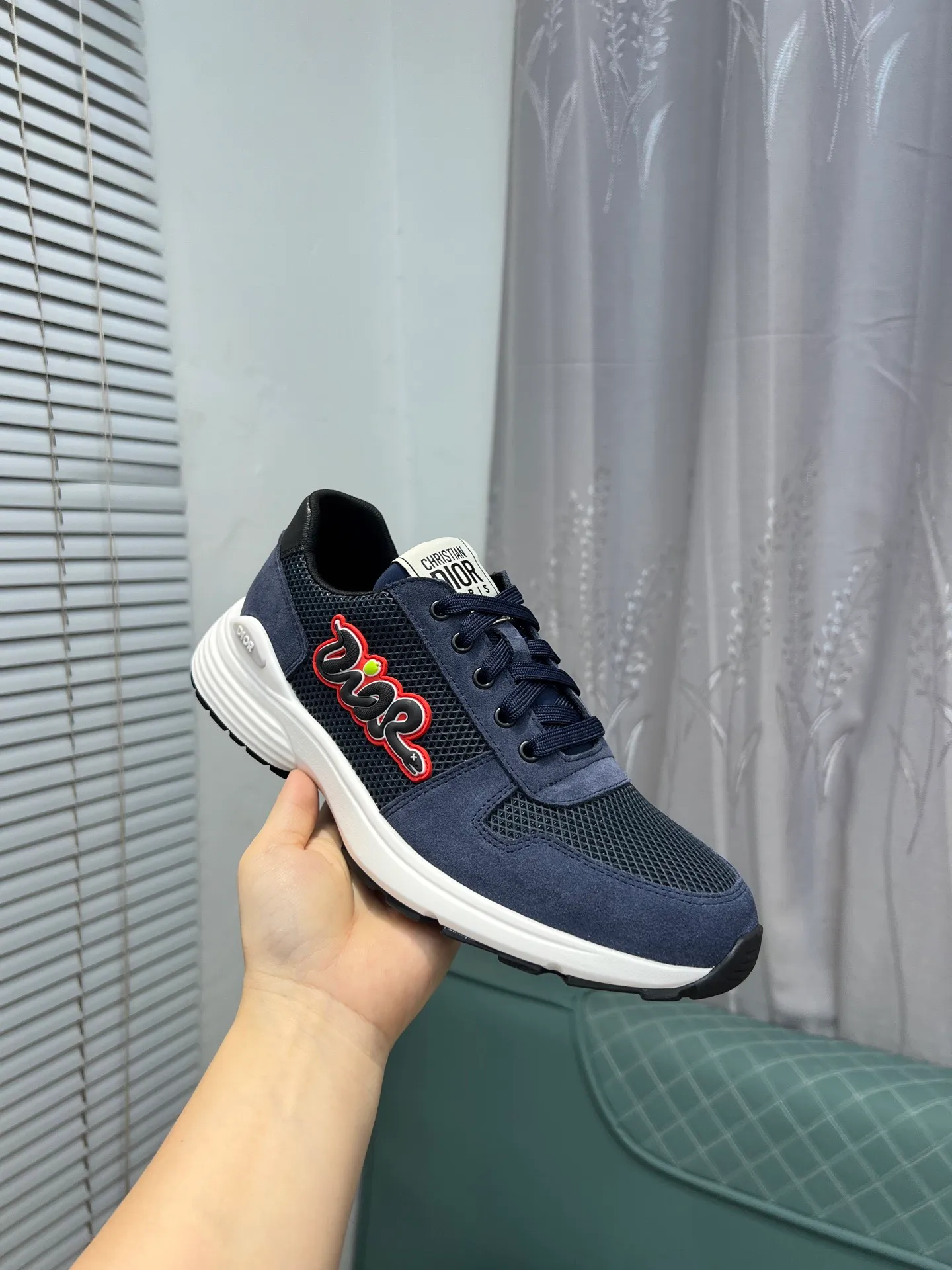 Men's shoes 💰420 [Dior] popular men's shoes, imported mesh splicing material, really inside. Original sole provided by the original factory, 38-45 (45 customized, non-refundable)